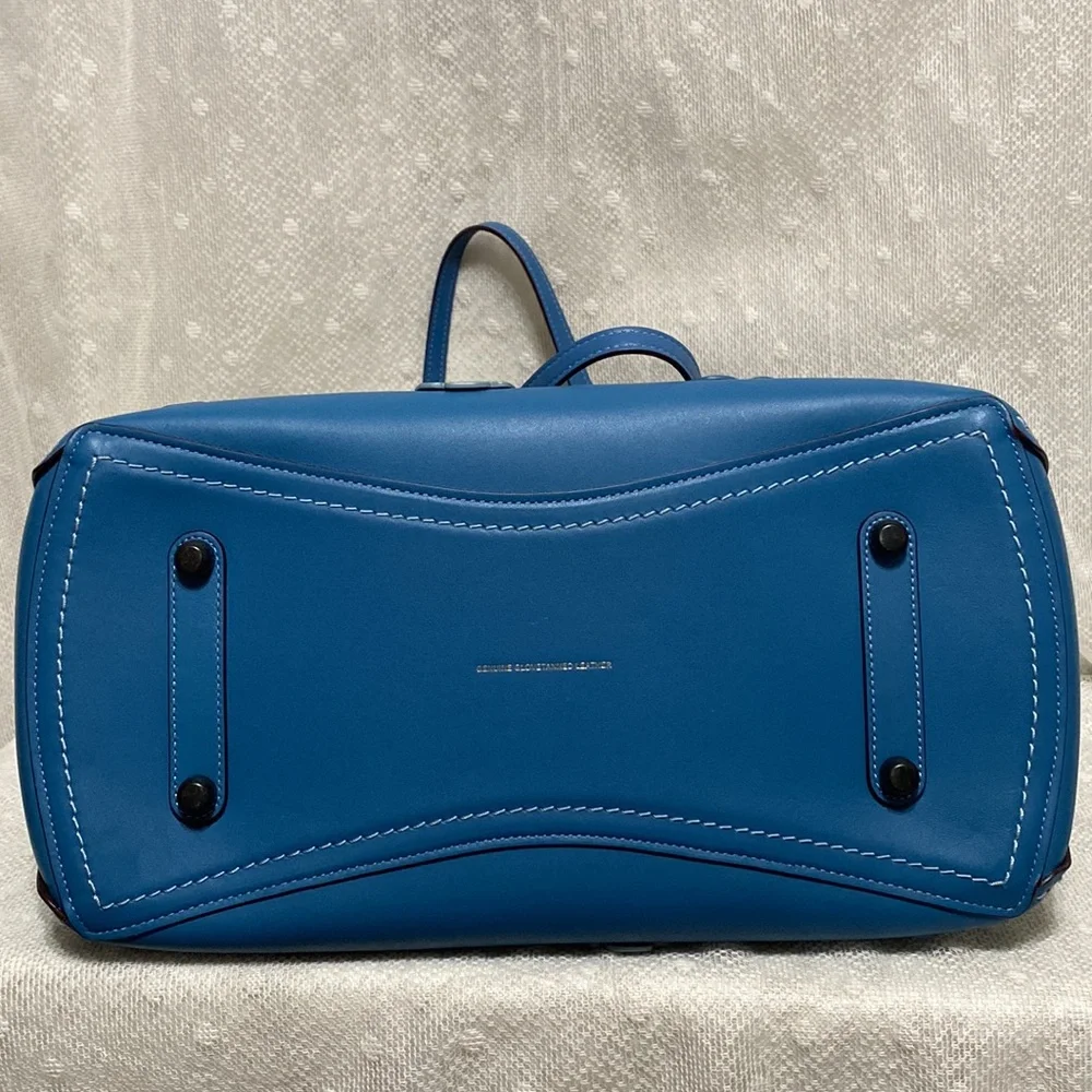 *SOLD*Coach Rogue Leather Tote With Linked Tea Rose In In River/black Copper - Picture 11 of 17